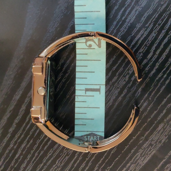 Chicos Rose/Copper Toned Fashion Cuff Quartz Watch With Rhinestone Accent - Picture 7 of 7